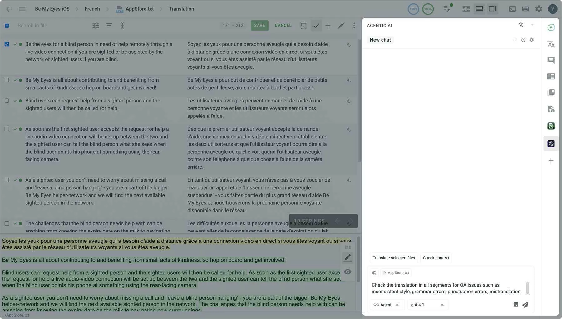 QA checks with Agentic AI in Crowdin